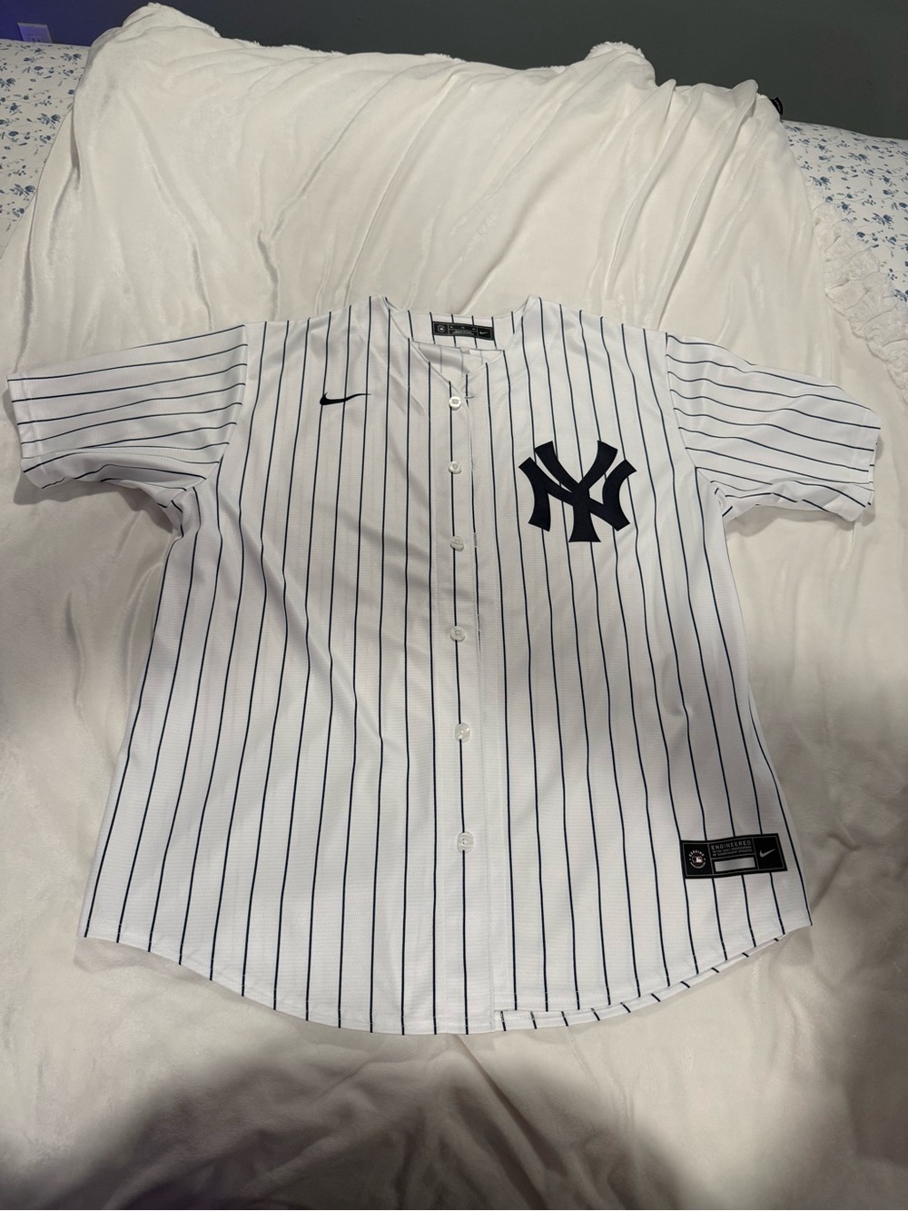 Nike White Pinstripe New York Yankees Baseball Jersey